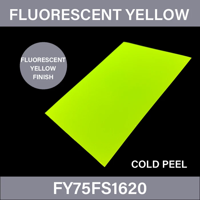 Lembar foil DTF kuning fluorescent