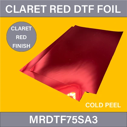 Lembar Transfer DTF Merah Klaret